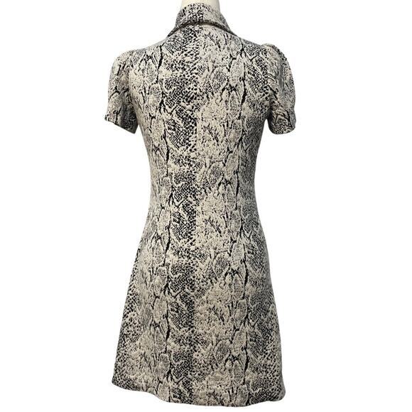 Marvin Richards Textured Snakeskin Design Fit and Flare Dress Cowl Women’s sz 4 - Picture 4 of 12